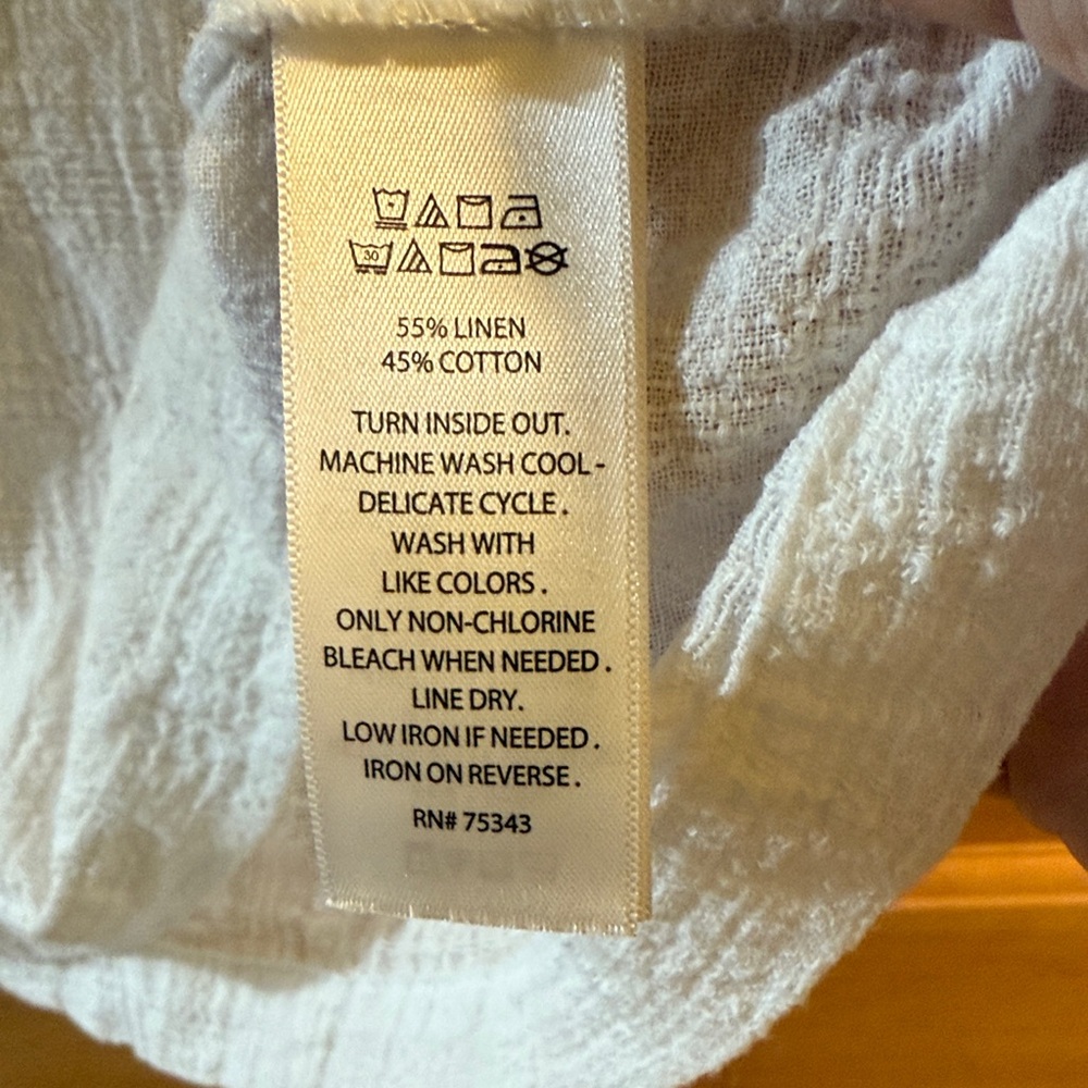 Tahari White Linen Tunic - Picture 3 of 5